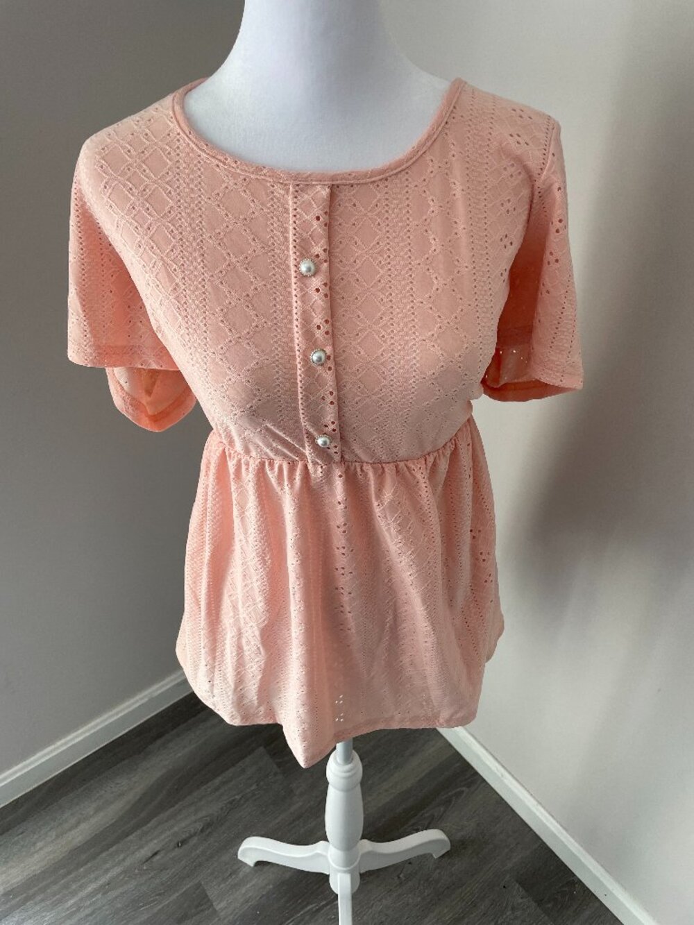 Peach Peplum Blouse
